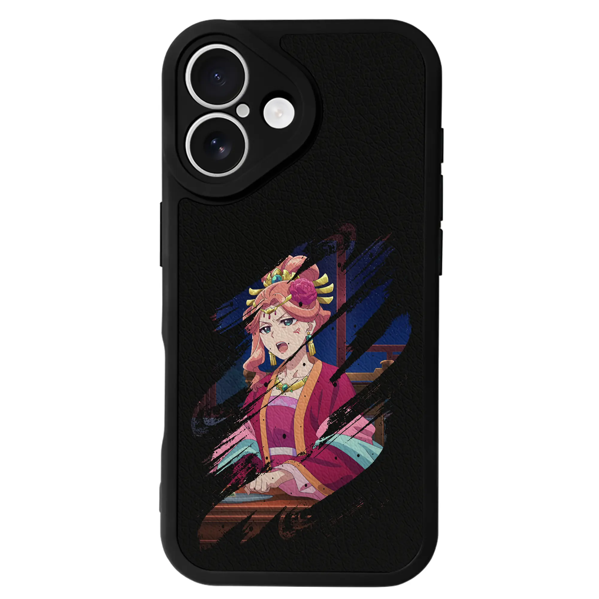 薬屋のひとりごと グッズ,玉葉妃 - IPhone 16シリーズ対応 ・ シリコンスマホケース ・ レザー調 ・ 高精度フィット ・ 耐衝撃 ・ ワイヤレス充電対応 ・ 精密カット